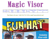 Tablet Screenshot of magicvisors.com